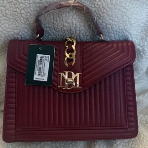 Badgley Mischka Burgundy Crossbody Bag